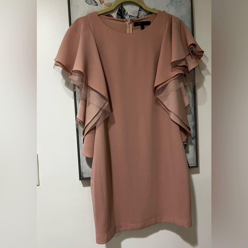 BCBGMaxAzria Asymmetrical Dress in Brown